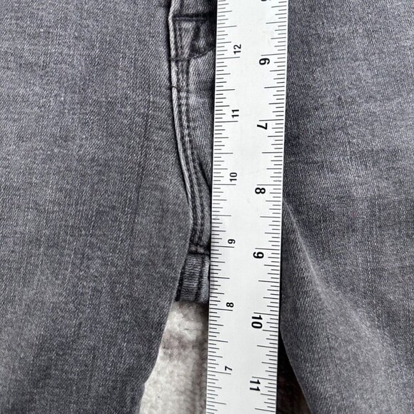 Frame Jeans 25 Womens Le Skinny High Raw Hem Stretch Charcoal Muddy Rips - Picture 4 of 8